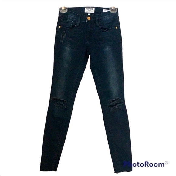 FRAME DENIM Le Skinny de Jeanne 
Black 
Size 24 - Picture 1 of 10